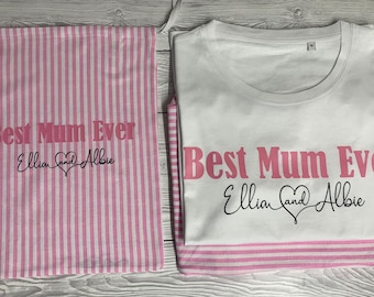 Personalised Mother's Day Pyjamas, Mummy Pyjamas, Mother's Day Gift, Gift For Mum, First Mothers Day, Mum Birthday Gift, Birthday Gift