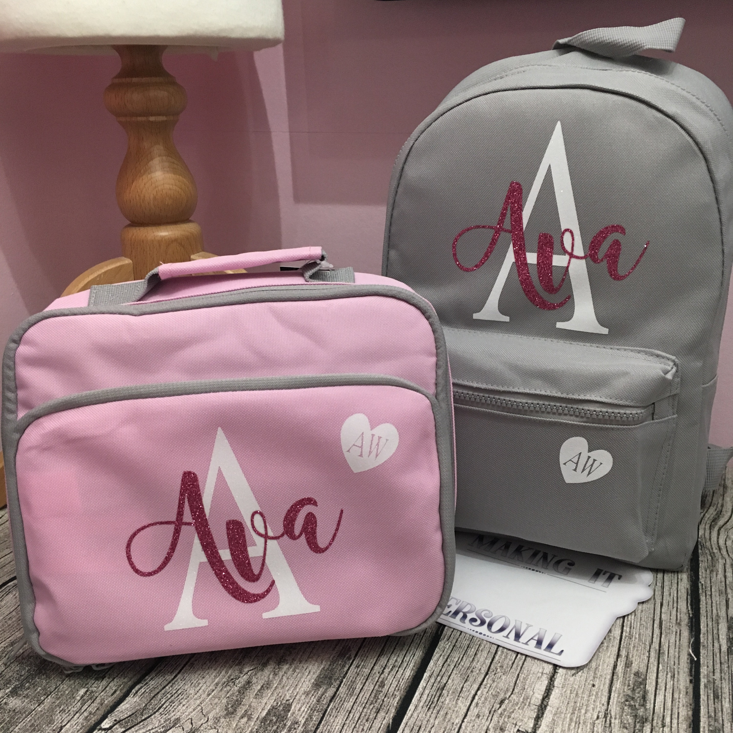 Initial backpack and lunchbox Clearance