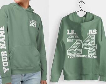 Leavers Hoodie Schools, Colleges & Universities Clubs Matching Hoodies Class Of 2024 Oxford Navy