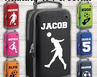 Personalised Football Boot Bag Add YOUR NAME Back To School Customised Kids School PE Sports Gym Shoe Kit