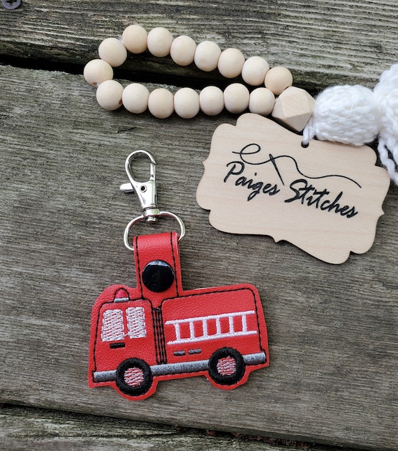 Fire Truck Keychain Boy Kid Children Firetruck Fighter Volunteer