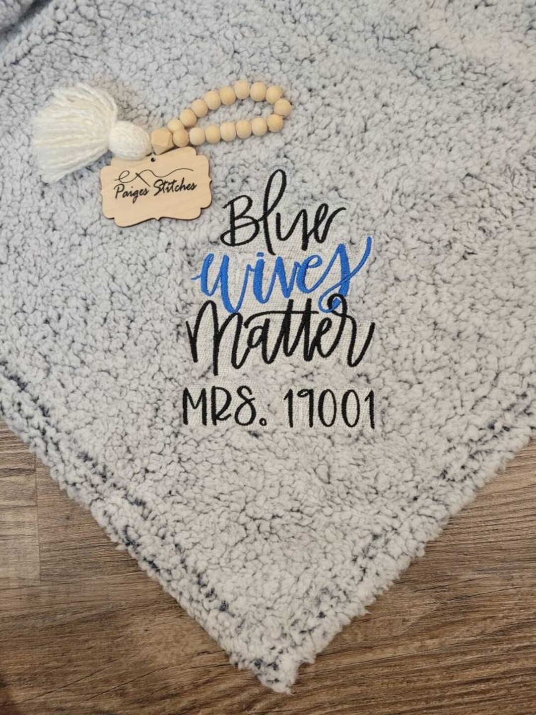 Blue Wives Matter Sherpa Blanket Police Wife Deputy Sheriff Etsy