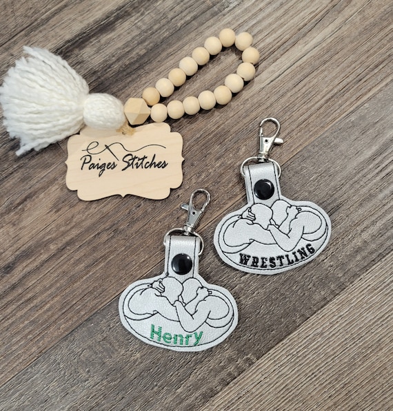 Buy Personalized Wrestling Keychain Sports Wrestle Team Mat