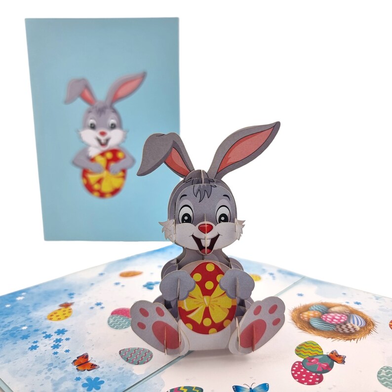 Easter Bunny 3d Pop up Card - Etsy