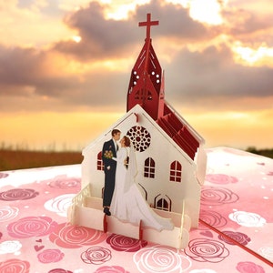 3D-pop-upkaart Wedding Chapel