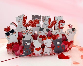 Love Cats Pop Up Card