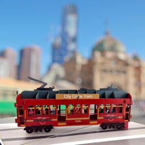 Cartão pop-up 3D do bonde Melbourne City Circle