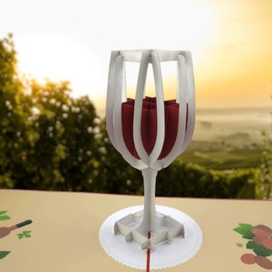Carte pop-up 3D Verre à vin