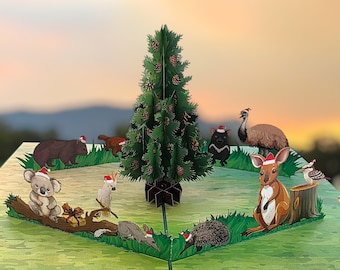 An Australian Christmas Pop Up Card