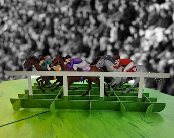 Horse Race 3d Pop Up Card
