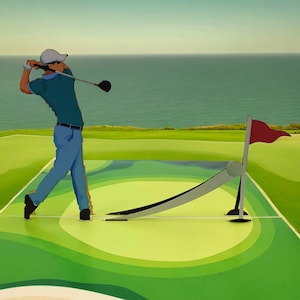 Golfer Man 3d Pop-Up Karte