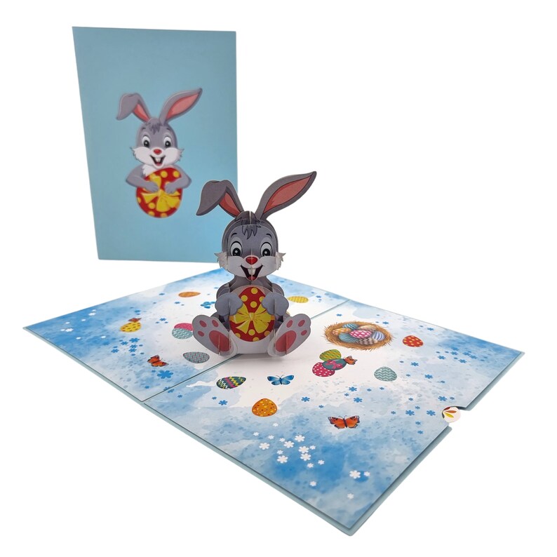 Easter Bunny 3d Pop up Card - Etsy