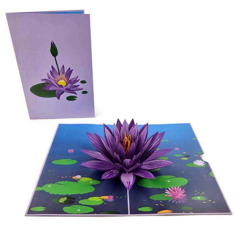 Water Lily 3d Pop up Card - Etsy