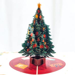 Cartão pop-up de árvore de Natal