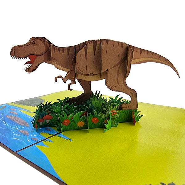 T-Rex Dinosaur 3d pop up card