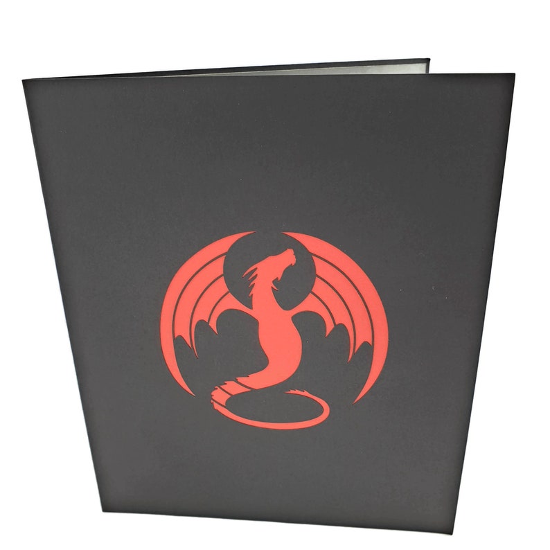 Black Dragon 3d pop up card