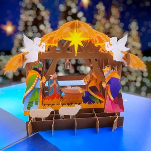 Biglietto di Natale pop-up con presepe