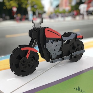 Motorrad 3D Pop Up Karte