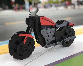 Motorcycle 3D pop up card
