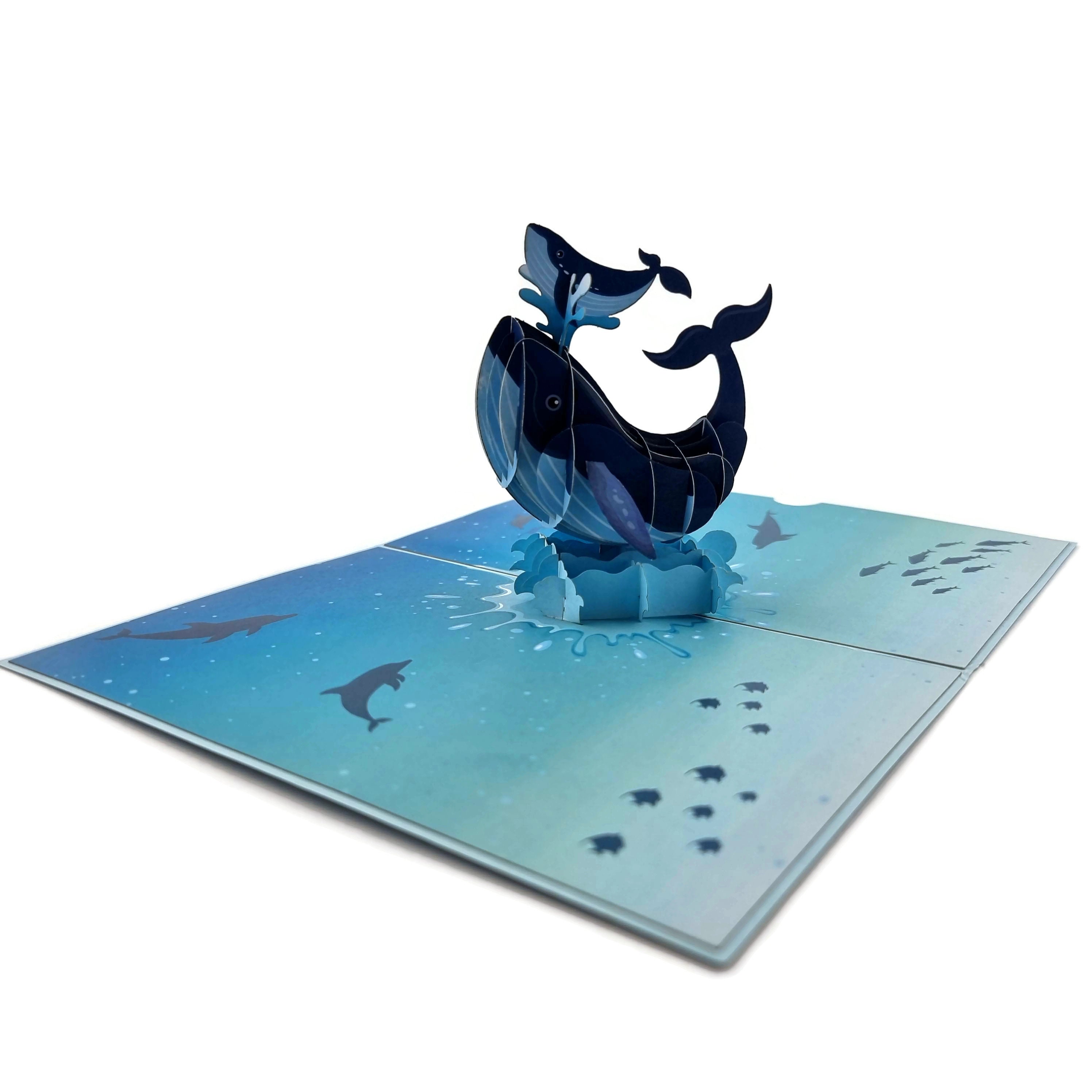Biglietto Auguri Pop-Up 3D Balena Per Bambini – Creativo E Fai Da Te