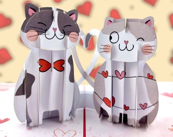 Carte pop-up Purrfect Love