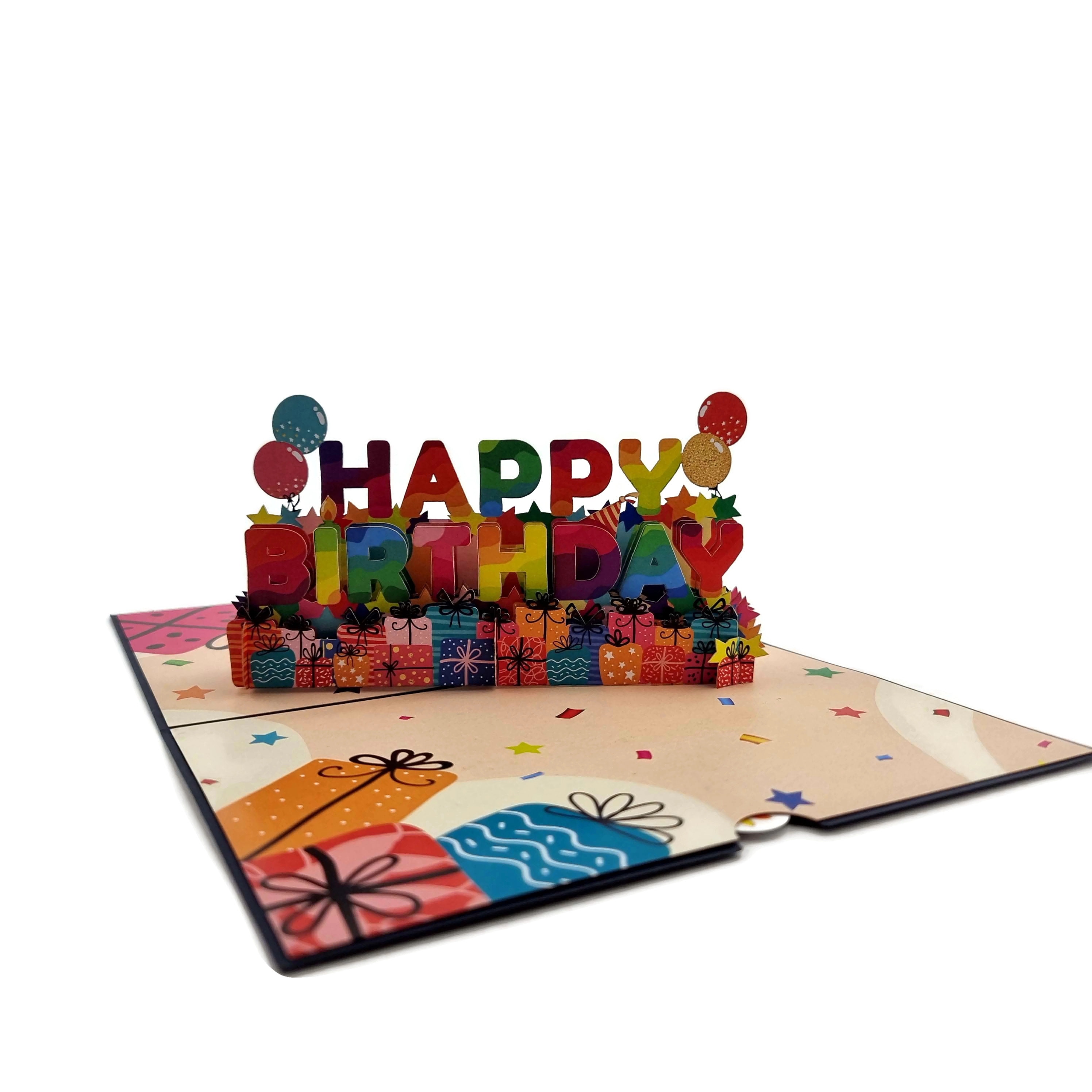 Happy Birthday 3d Pop up Card - Etsy