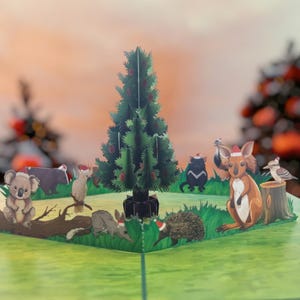 Une carte pop-up de Noël australienne
