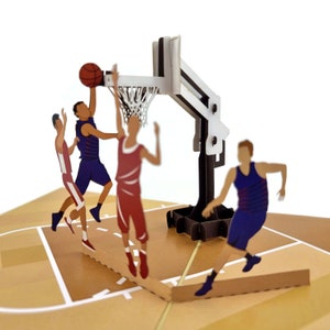 Basketball Team  3d Pop Up Card