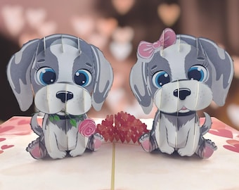 Puppy Love Pop Up Card