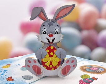 Easter Bunny 3d pop up card