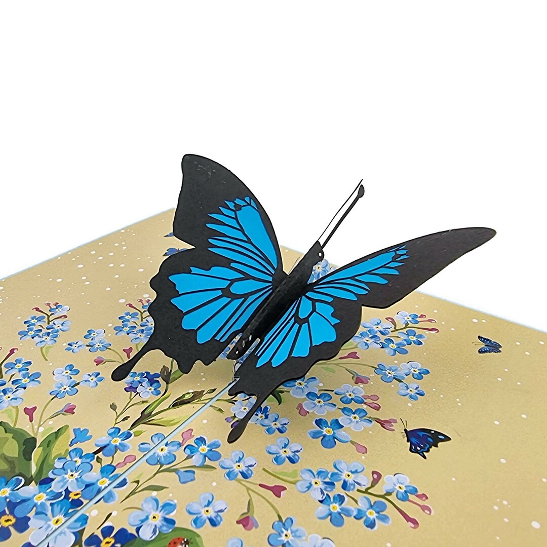 Blue Butterfly 3d Pop up Card - Etsy