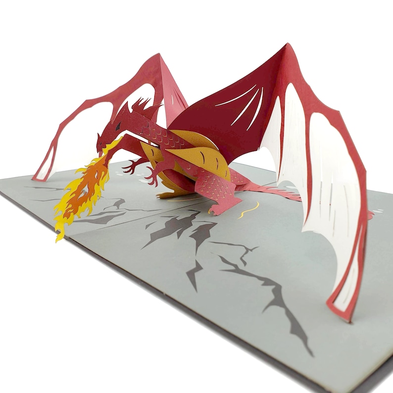 Black Dragon 3d pop up card