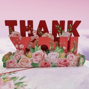 Danke Blumen 3d Pop-Up Karte