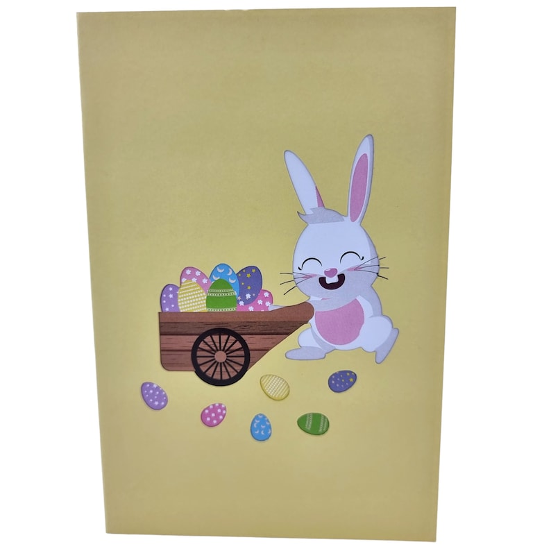 Easter Bunny Egg Hunt 3d Pop up Card (medium) - Etsy