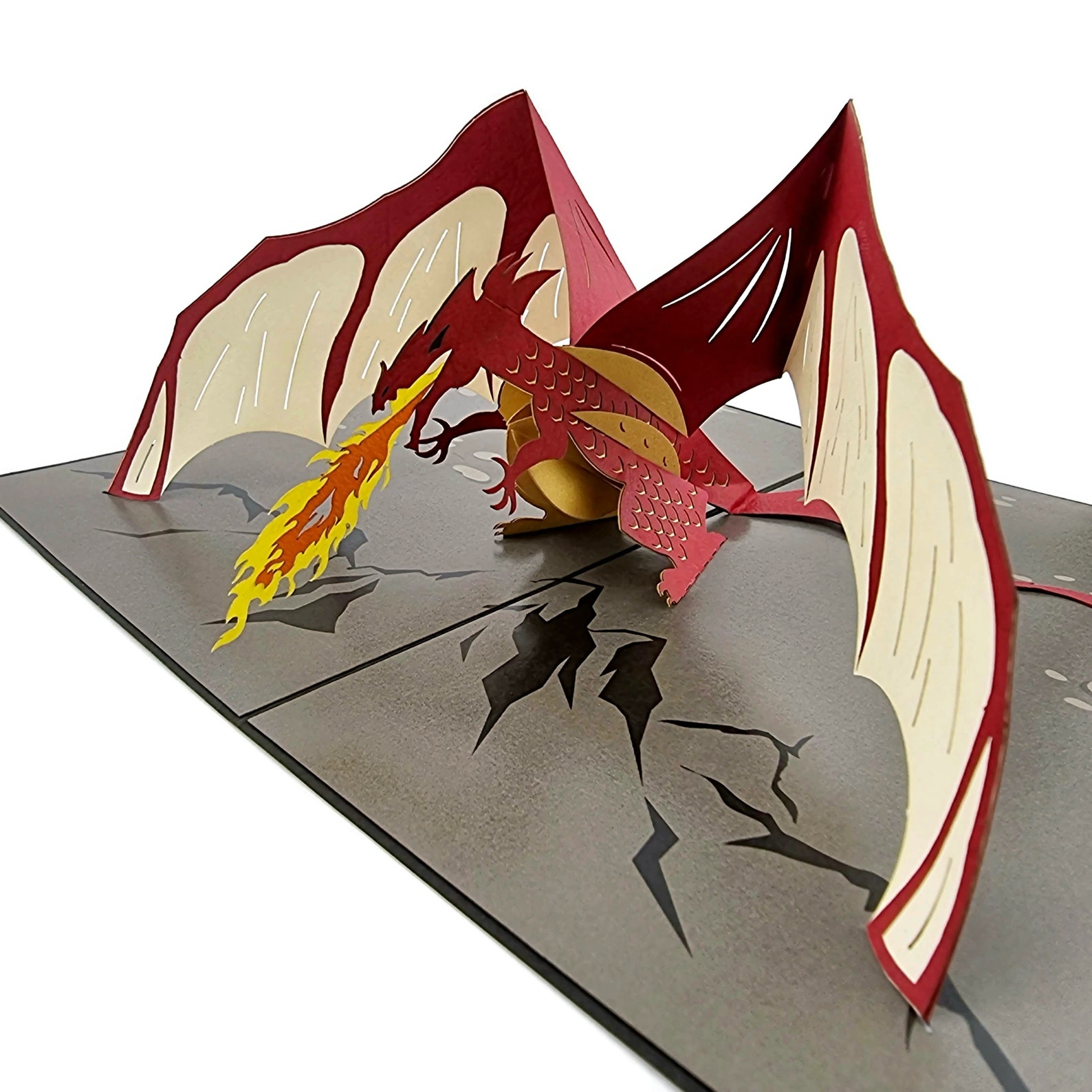 Carte Pop Up Carte Pop-up Dragon Papercrush® - Carte Anniversaire 3D Avec  Enveloppe Carte Dragon Cracheur Feu, image size:1588x1588