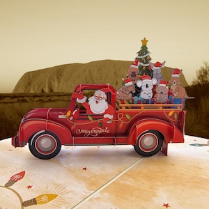Karta świąteczna Santas Ute Pop Up