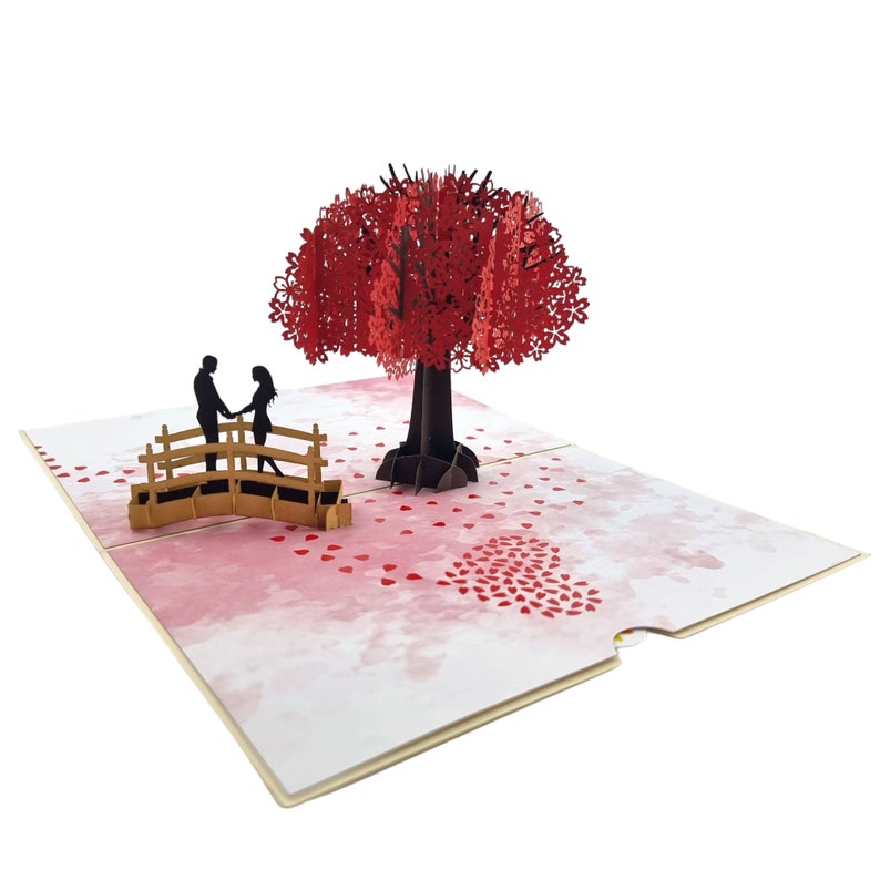 Carte pop-up Amour fleurs de cerisier image 5