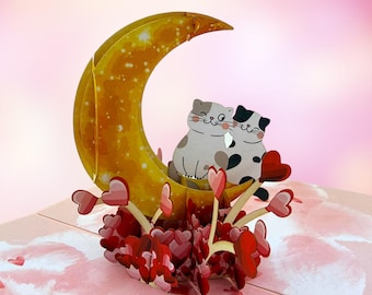 Love Under The Moon Pop Up Card