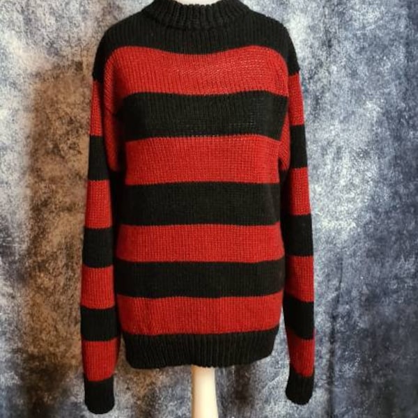 Red and black striped jumper, kurt cobain jumper, Dennis the menace jumper, unisex