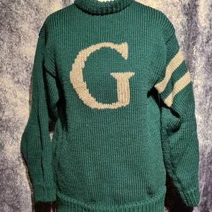 Knitted monogram jumper, adult wizard jumper, unisex monogram jumper, any colour jumper, any initial. image 9
