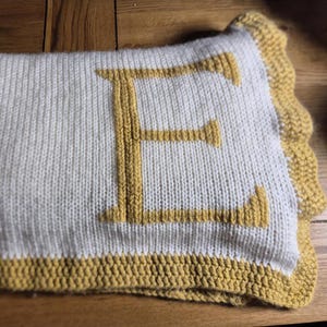 Customised, initial, monogram baby blanket