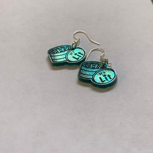 It’s Lit Grinder Earrings ~ Green~Resin Earrings~Chameleon