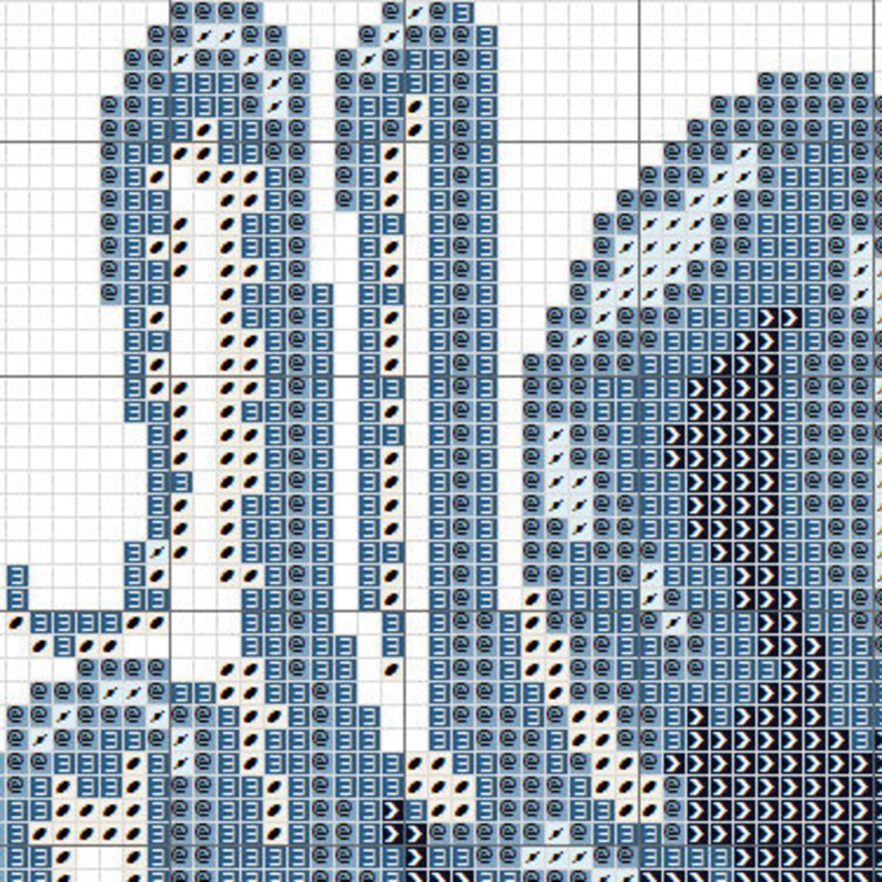Cross Stitch Pattern Set Set of 3 Instant Download Vintage Cross Stitch Counted Cross Stitch X Stitch Pattern Cephalopod Pattern image 5