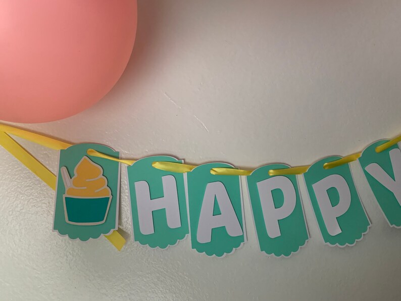 Frozen Yogurt Theme Birthday Banner Froyo Theme