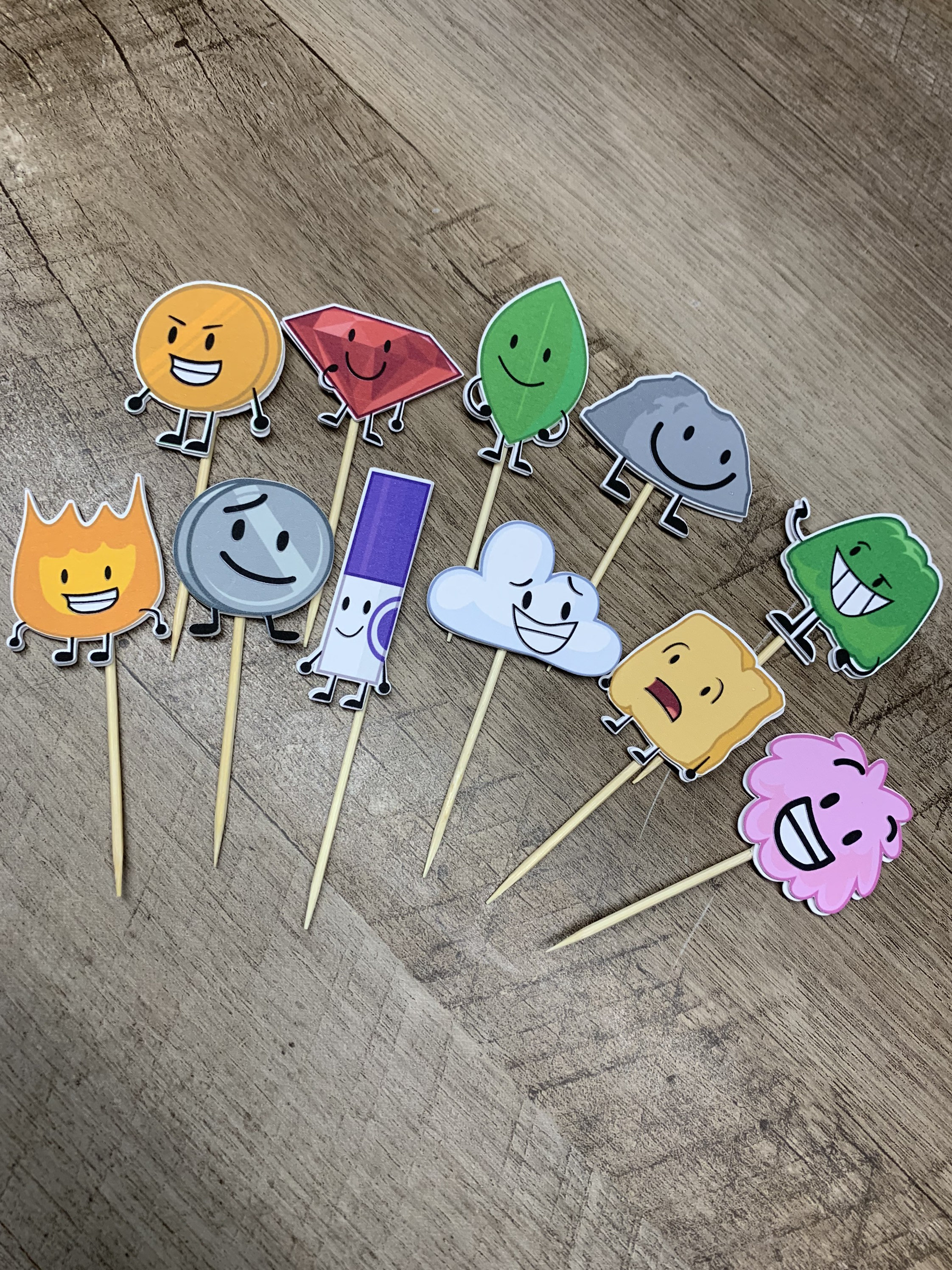 BFDI Cupcake Toppers Random Lot BFB Characters -  Portugal