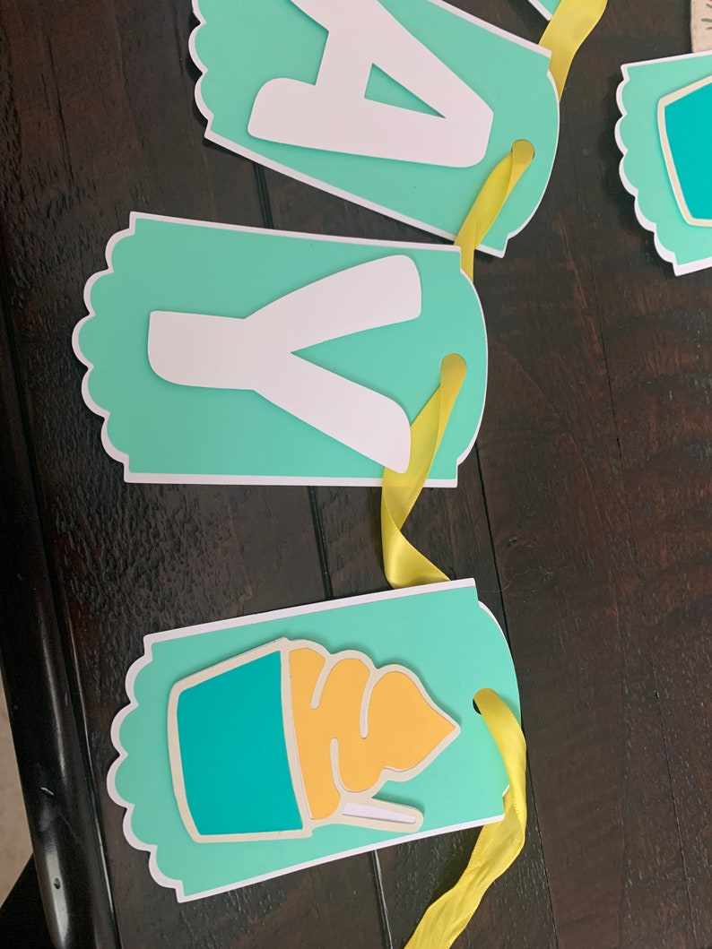Frozen Yogurt Theme Birthday Banner Froyo Theme