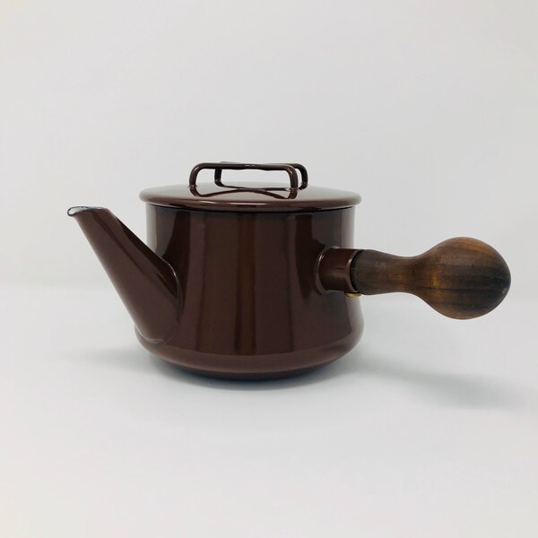 Dansk Kobenstyle France Enamelware Pot / Tea Kettle with Teak Handle