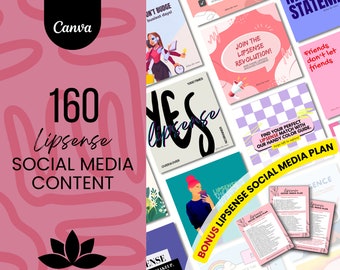 Lipsense Social Media Content: 160 Canva Templates (Digital Download)