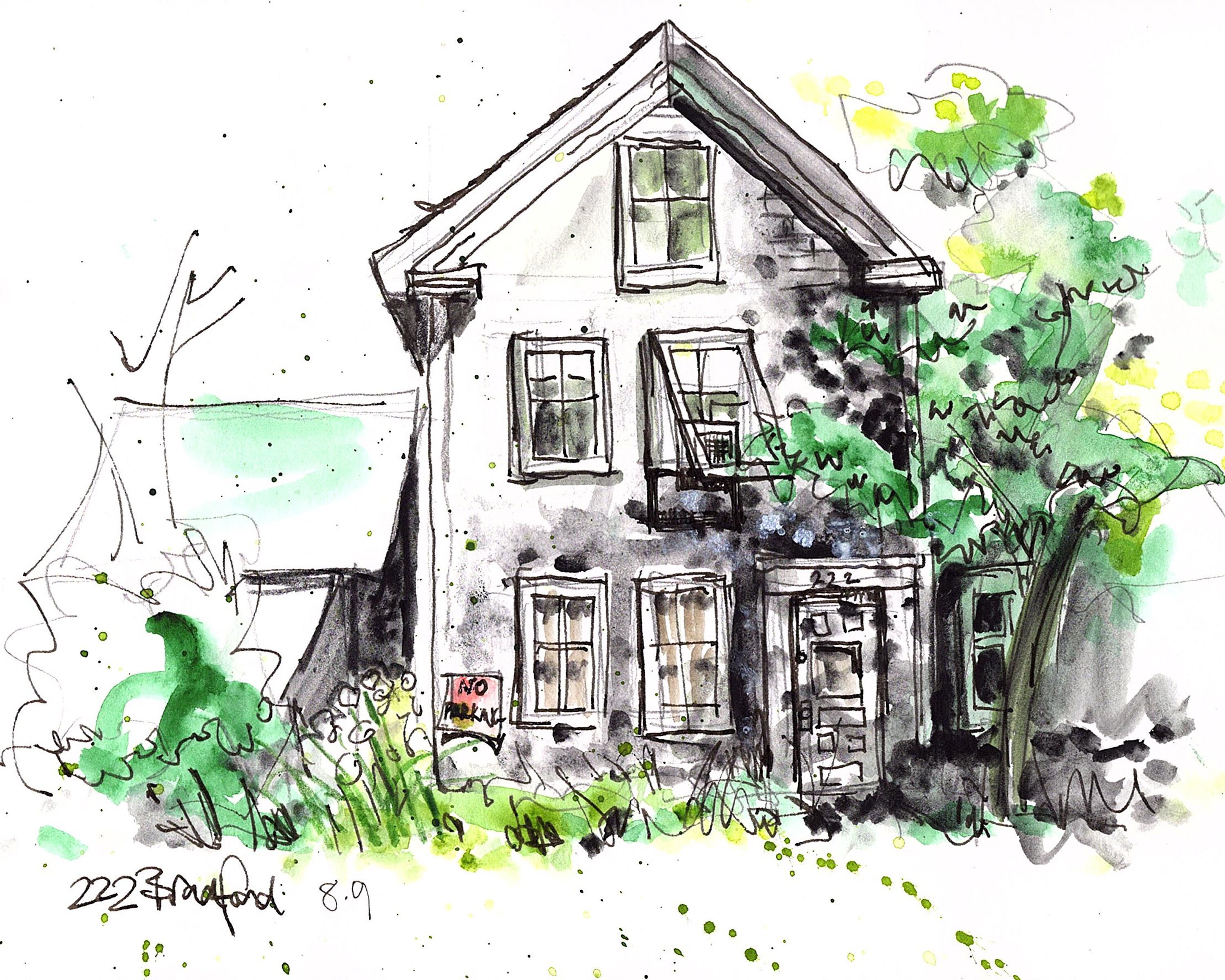 222 Bradford Street Provincetown Ma Urbansketch Etsy