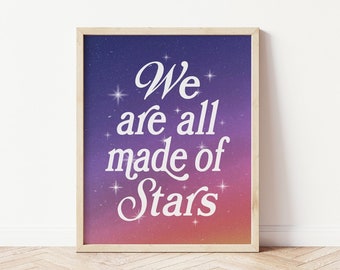 Retro Quote Print, Large Printable Art, Retro Wall Decor, Groovy Wall Print, Self Love Wall Art Printable, Digital Download Print